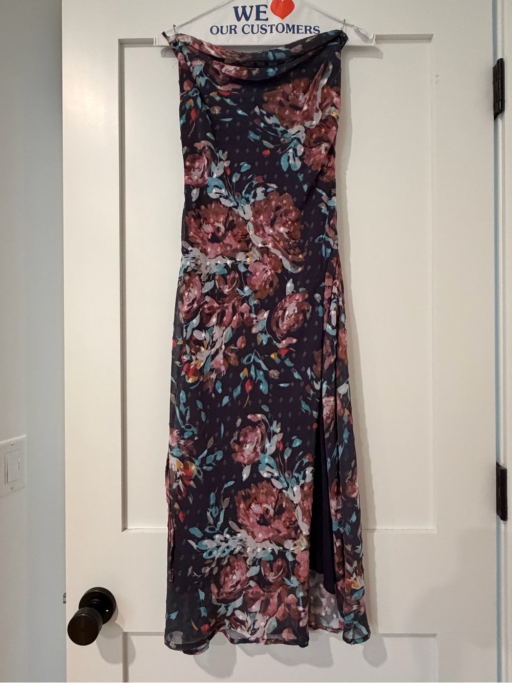 Petal & Pup Navy Maxi Dress with Rose Floral Print
